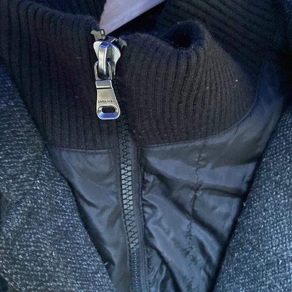 Zara Mens Pea Coat - Picture 4 of 9